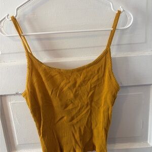 Wild Fable Mustard Yellow Ribbed Tank Top